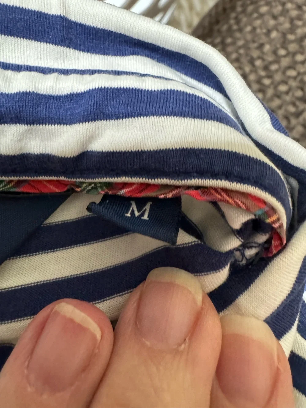 Polo Golf Ralph Lauren Men's Navy/White Striped Polo Golfcore Coastal Grandpa